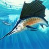 Sailfish Fishes Paint by number
