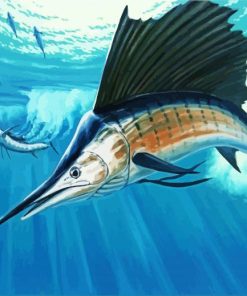 Sailfish Fishes Paint by number