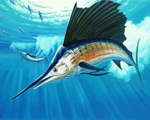 Sailfish Fishes Paint by number