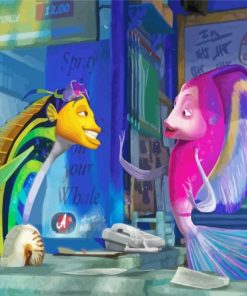 Shark Tale Animation Characters paint by number