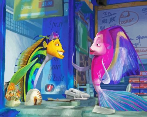 Shark Tale Animation Characters paint by number