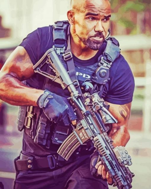 Shemar Moore Movie Character paint by number