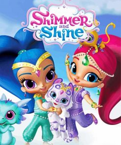 Shimmer And Shine Cartoon Poster paint by number