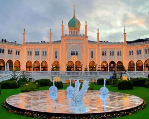 Tivoli Gardens Palace Building paint by number