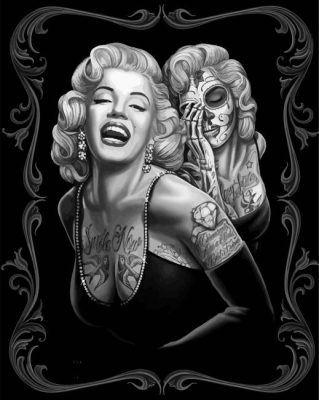 Tattooed Marilyn Monroe paint by number