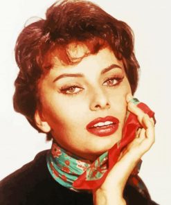 The Beautiful Sophia Loren paint by number