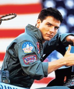 Top Gun Movie Tom Cruise paint by number