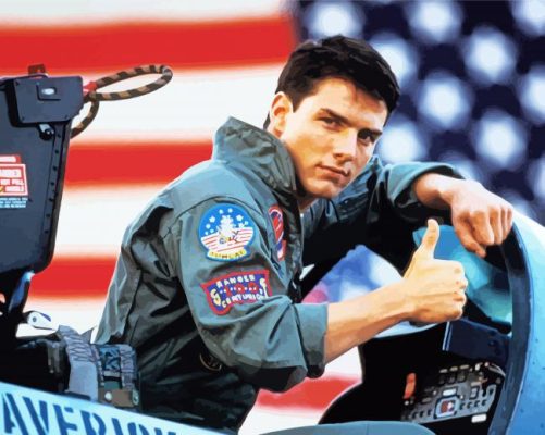 Top Gun Movie Tom Cruise paint by number