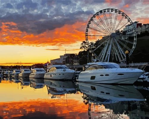 Torquay Harbor paint by number