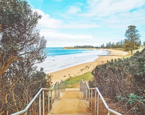 Torquay Beach Paint by number