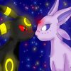 Umbreon And Espeon Paint by number