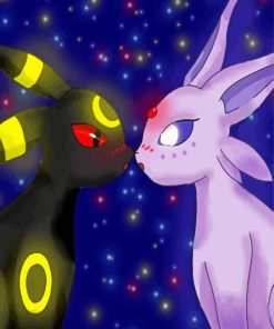 Umbreon And Espeon Paint by number