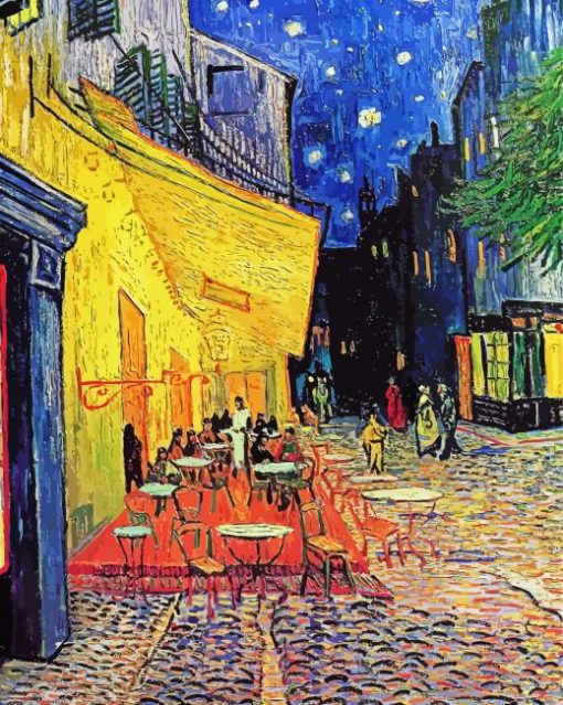 Vincent Van Gogh Cafe Terrace paint by number