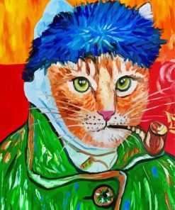 Van Gogh Cat Paint by number