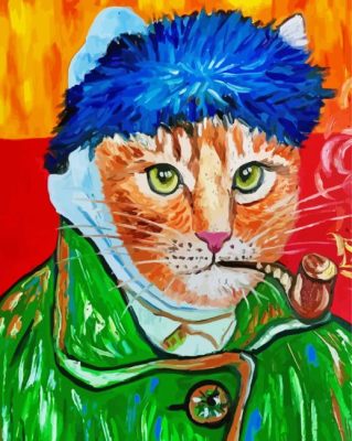 Van Gogh Cat Paint by number