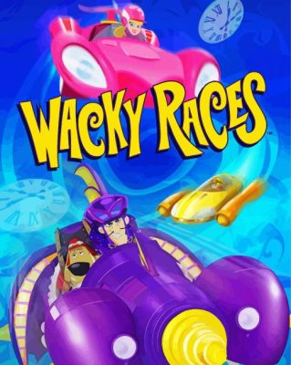 Wacky Races Poster paint by number