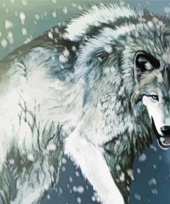 Winter Wolf paint by number