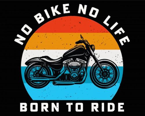 Aesthetic Born To Ride Art paint by number