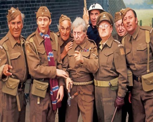 Aesthetic Dads Army paint by number