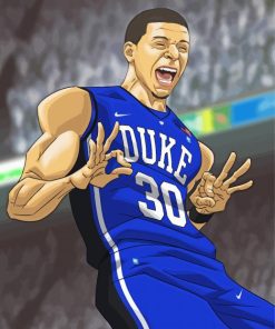 Aesthetic Duke Basketball Player paint by number