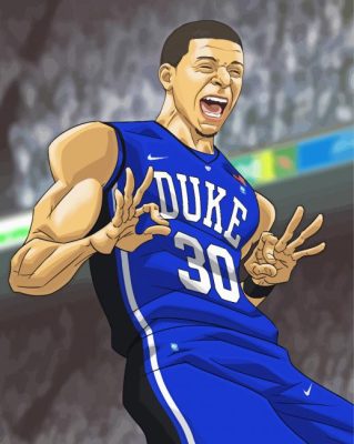 Aesthetic Duke Basketball Player paint by number