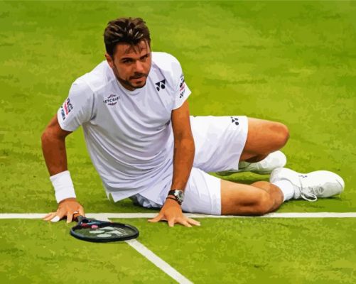 Aesthetic Stan Wawrinka Tennis Player paint by number