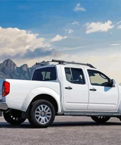 Aesthetic White Nissan Navara D40 Paint by number