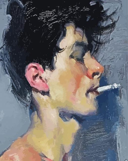 Art Smoking Boy paint by number