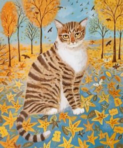 Cat In Autumn paint by number
