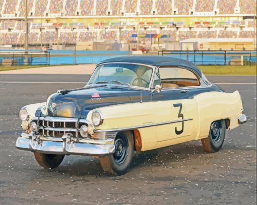 Classic 1950s Cadillac paint by number
