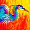 Colorful Abstract Heron paint by number