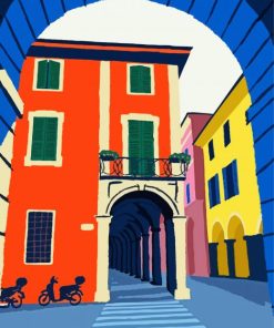 Colorful Bologna Italy Art paint by number
