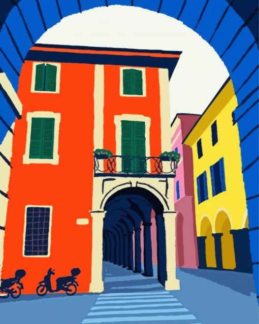 Colorful Bologna Italy Art paint by number