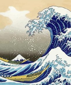 Japanese Wave Art paint by number