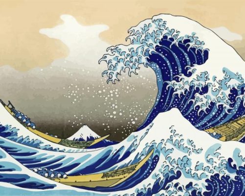 Japanese Wave Art paint by number