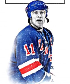 Mark Messier Poster Art paint by number