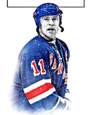 Mark Messier Poster Art paint by number