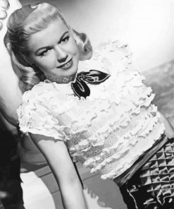 Monochrome Doris Day paint by number