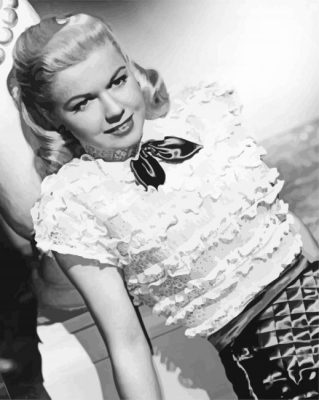 Monochrome Doris Day paint by number