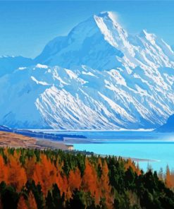 Mount Cook Christchurch New Zealand Paint by number