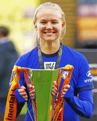 The Footballer Pernille Harder paint by number