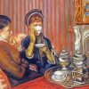 Vintage Women Drinking Tea Paint by number