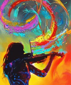 Violin Woman Jim Warren paint by number