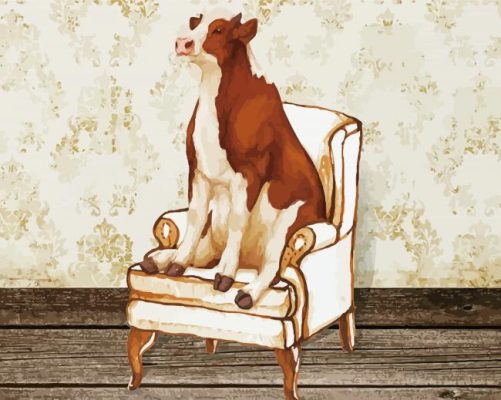 Cow Sofa paint by number