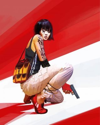 Mirrors Edge Warrior paint by number