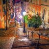 Montmartre Paris At Night paint by number