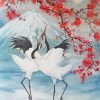 Red Crowned Crane Birds paint by number