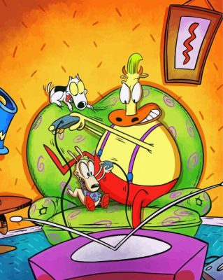 Rockos Modern Life Characters Art paint by number