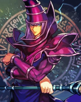 Yu Gi Oh Dark Magician paint by number