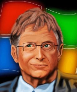 Aesthetic Bill Gates Art Paint by number